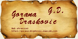 Gorana Drašković vizit kartica